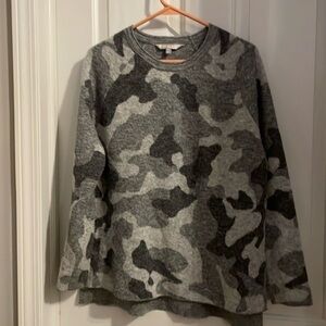 Athleta size medium sweater, gray wool blend  camouflage